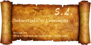 Sebestyén Leonarda névjegykártya